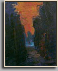 CHARLES LANE, SUNSET   2006   acrylic/canvas   20" x 16"